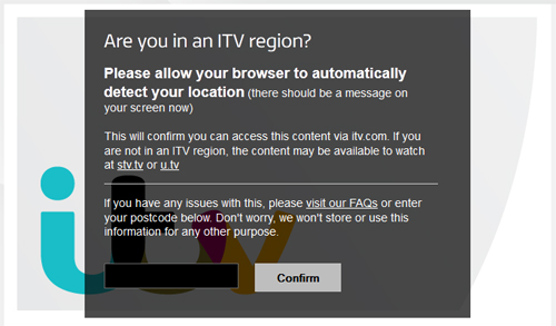You can't watch ITV online