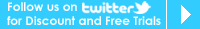 Follow us on Twitter for Discount and Free Trials